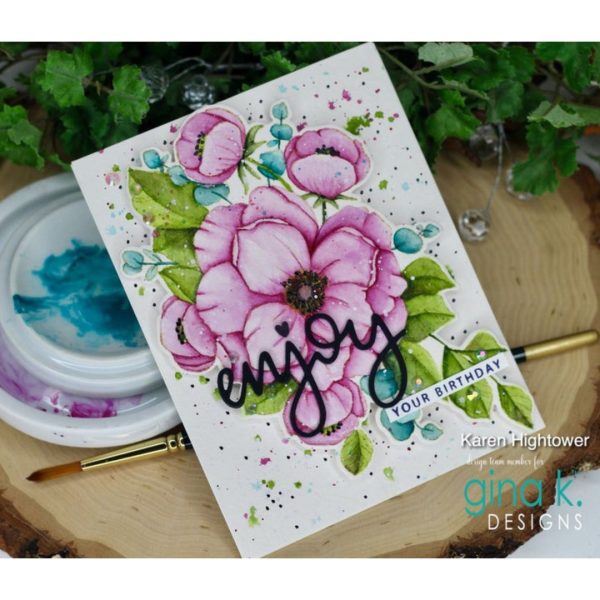 Gina K. Designs - Happy Flowers Stamp & Die Bundle - Bilde 4