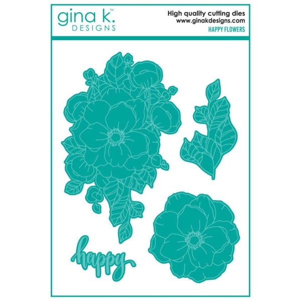 Gina K. Designs - Happy Flowers Stamp & Die Bundle - Bilde 6