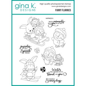 Gina K. Designs - Furry Flurries Clear Stamps