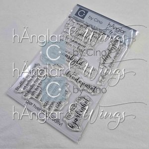 by Cino | hÄnglar & Wings - A6 Clear Stamps - Tro, håp & kjærlighet