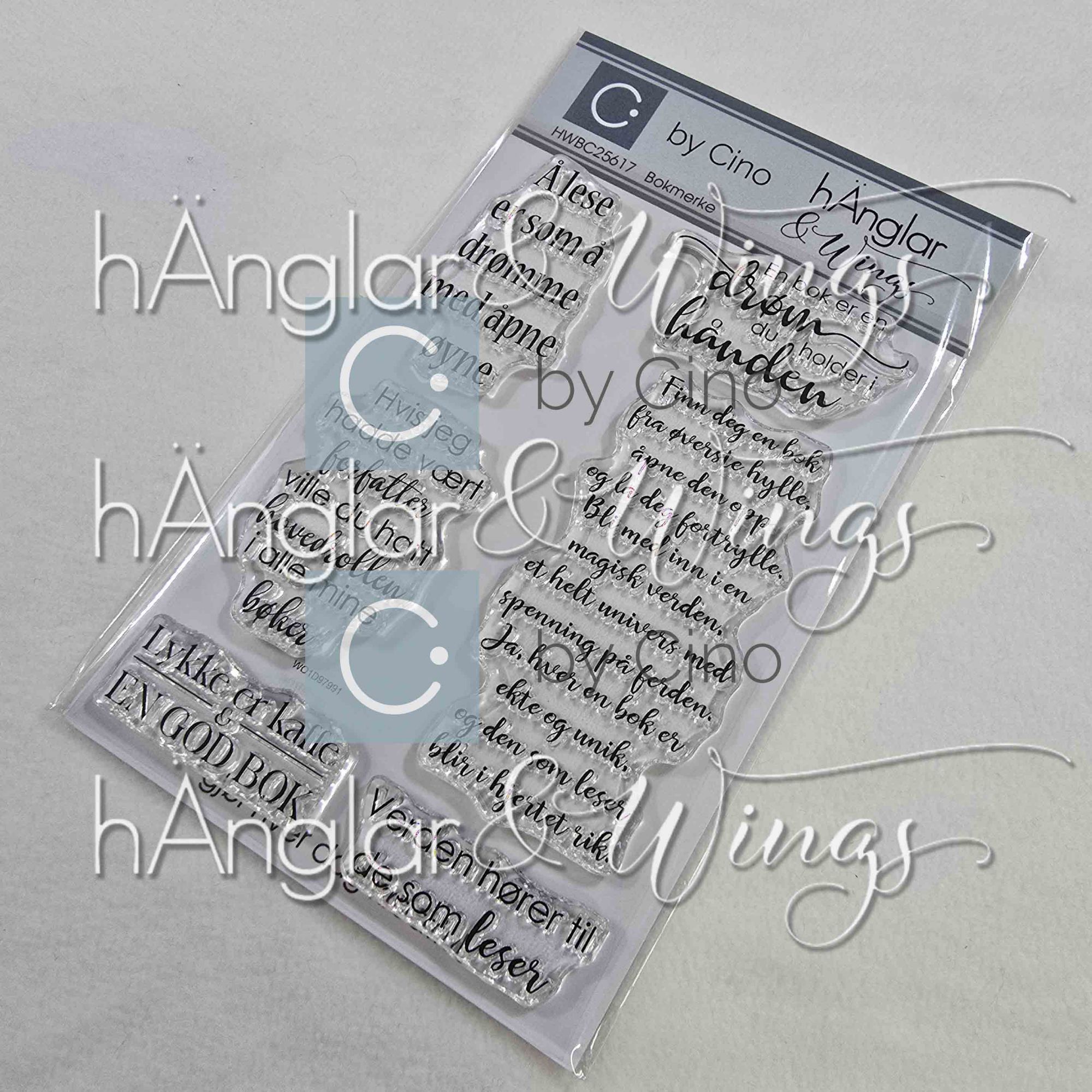 by Cino | hÄnglar & Wings - A6 Clear Stamps - Bokmerke