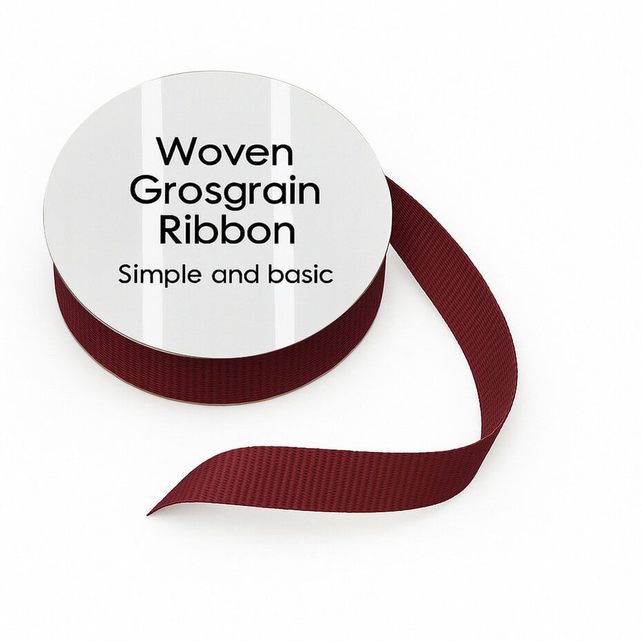 Simple and Basic - Grosgrain Ribbon - Dark Red