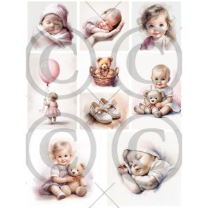 Papirdesign - Motivark A4 - Babyjente