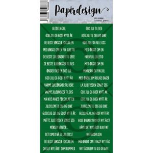 Papirdesign - Klistremerker - Julefred, grønn