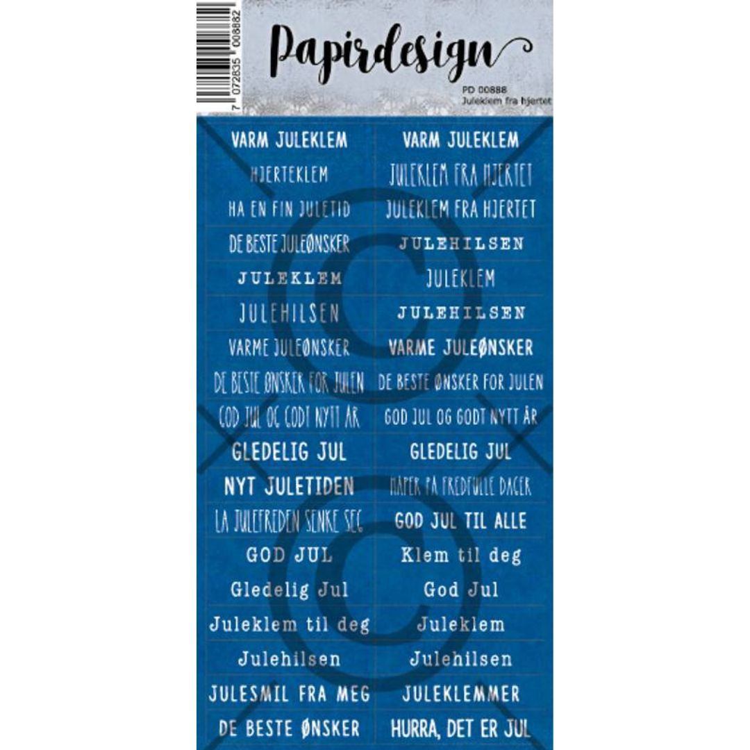 Papirdesign - Klistremerker - Juleklem fra hjertet