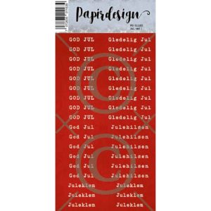 Papirdesign - Klistremerker - Jul, rød 1