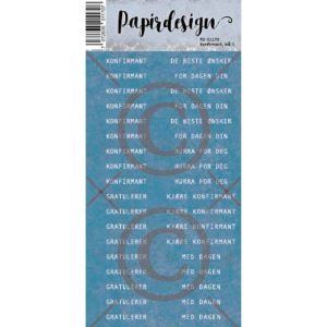 Papirdesign - Klistremerker - Konfirmant, blå 1