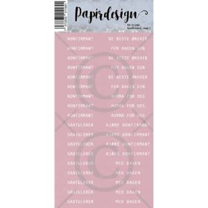 Papirdesign - Klistremerker - Konfirmant, rosa 1