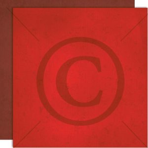 Papirdesign - 12x12 - Monokromatisk - Rød