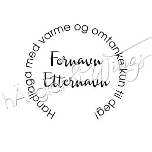 hÄnglar & Wings - Personlig stempel 340 (nynorsk)