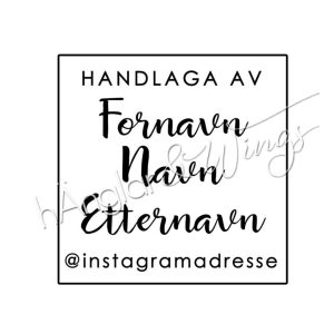 hÄnglar & Wings - Personlig stempel 358 (nynorsk)