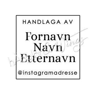 hÄnglar & Wings - Personlig stempel 357 (nynorsk)