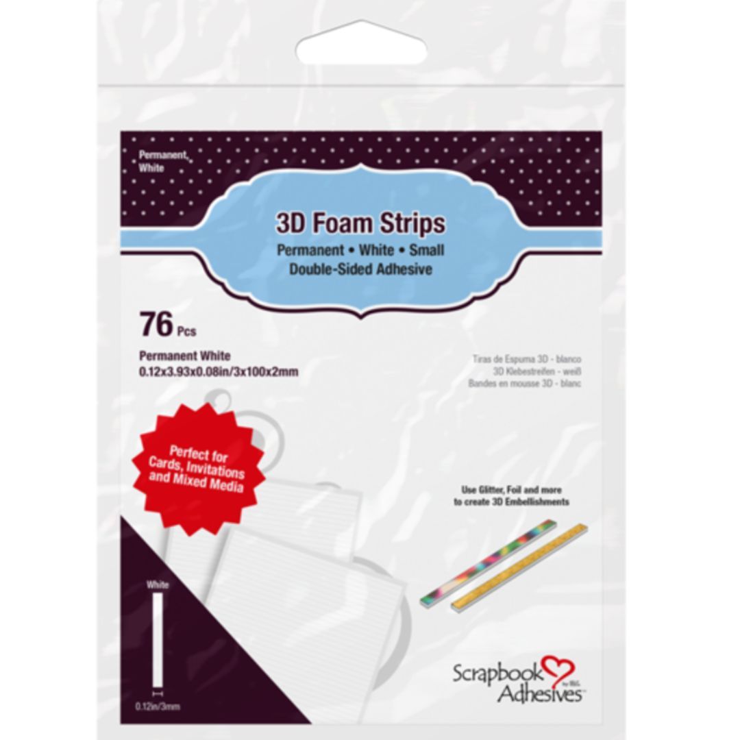 Scrapbook Adhesives - 3D Foam Strips White