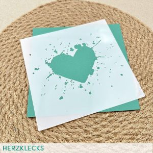 Create A Smile - Stencil: Herzklecks