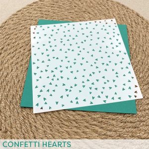 Create A Smile - Stencil: Confetti Hearts