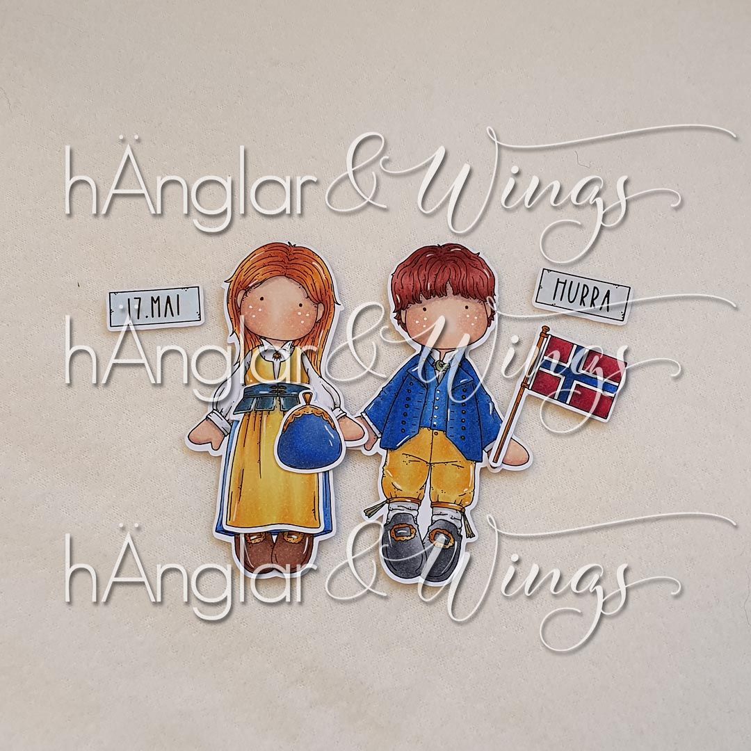 by Cino | hÄnglar & Wings - A6 Clear Stamps - Norske bunader - Bilde 2