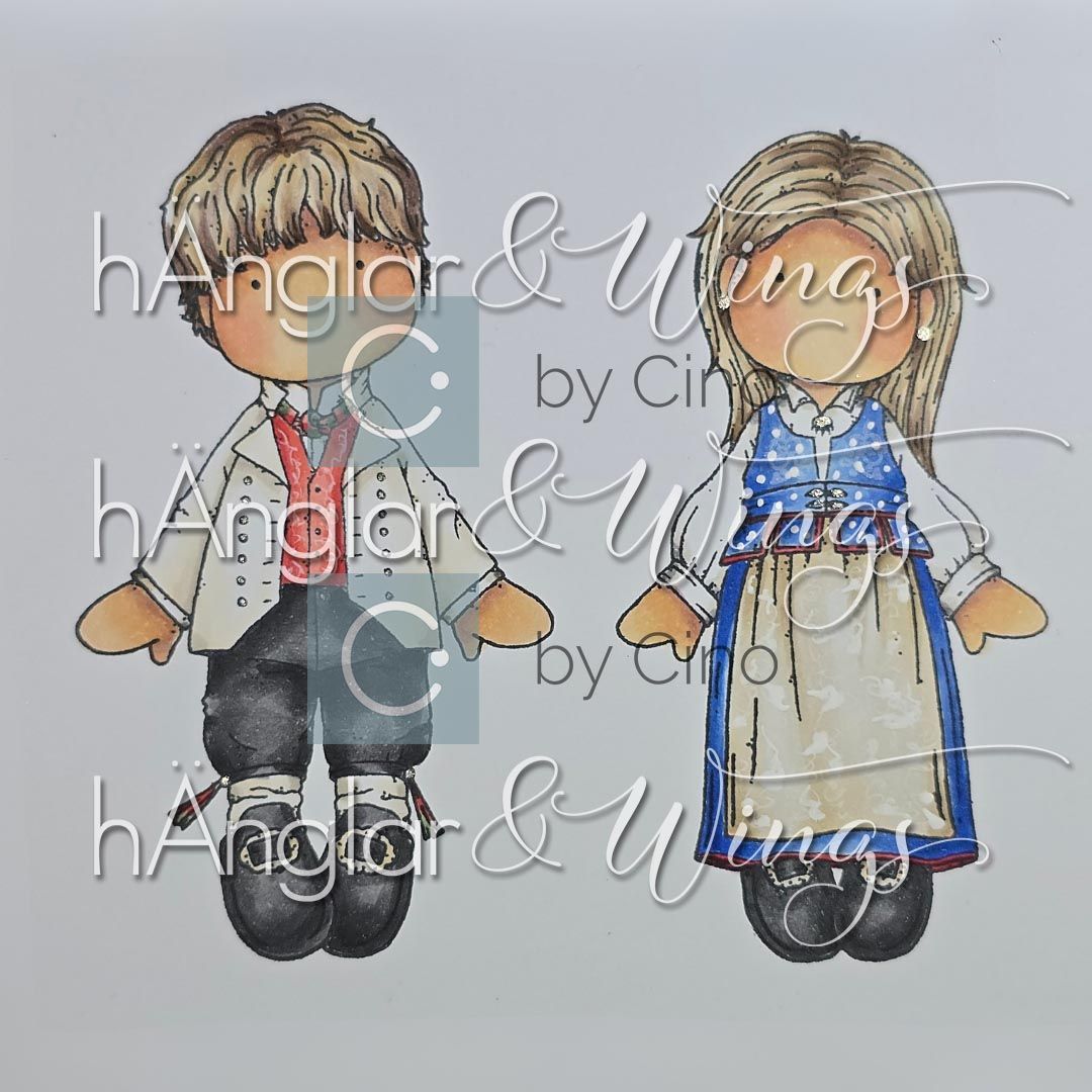 by Cino | hÄnglar & Wings - A6 Clear Stamps - Norske bunader - Bilde 3