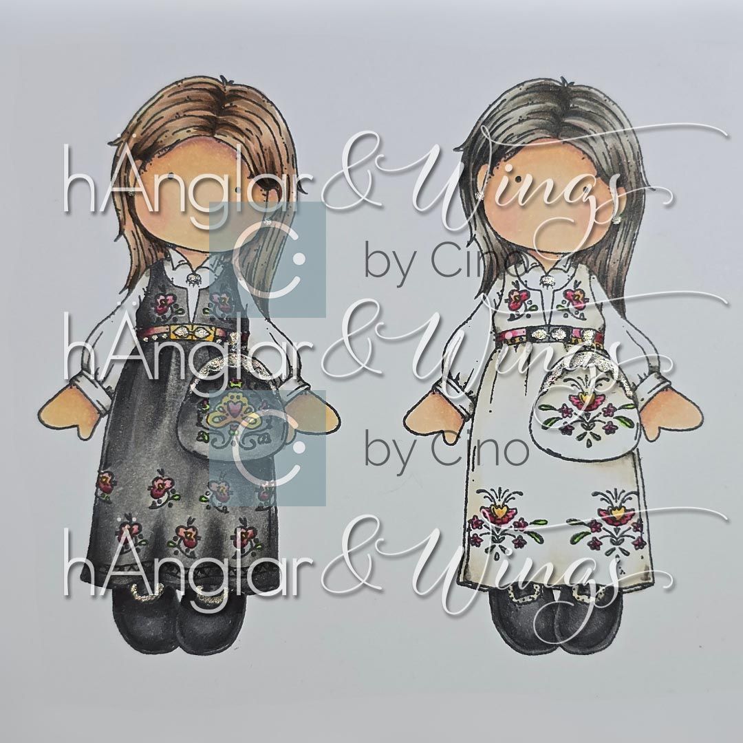by Cino | hÄnglar & Wings - A6 Clear Stamps - Norske bunader - Bilde 4