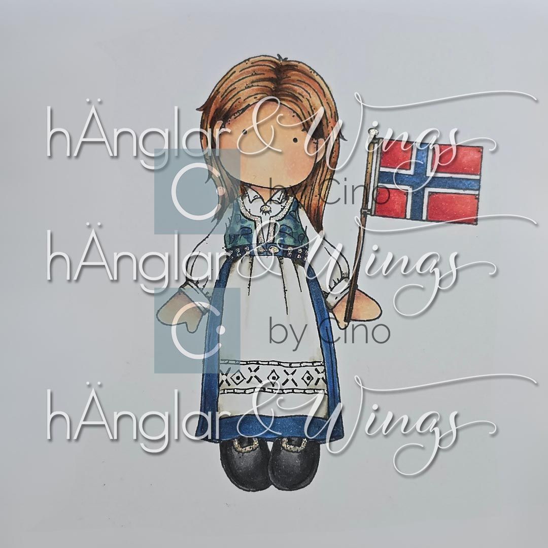 by Cino | hÄnglar & Wings - A6 Clear Stamps - Norske bunader - Bilde 5