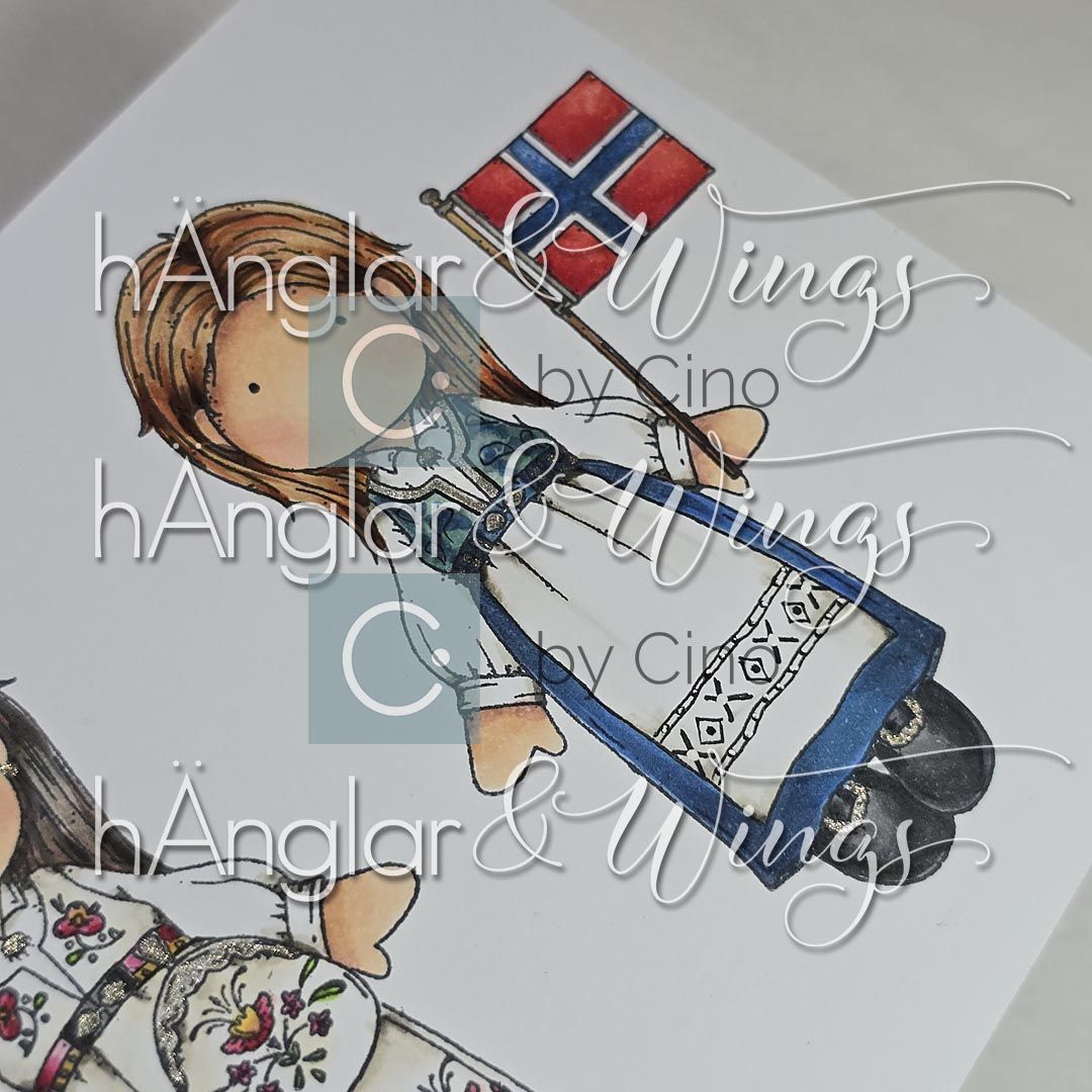 by Cino | hÄnglar & Wings - A6 Clear Stamps - Norske bunader - Bilde 10