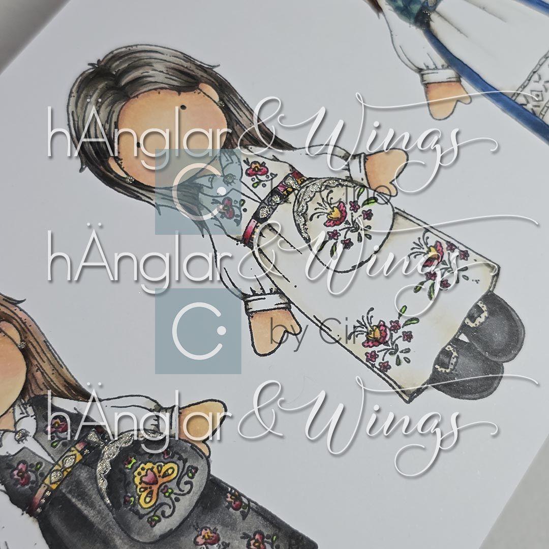 by Cino | hÄnglar & Wings - A6 Clear Stamps - Norske bunader - Bilde 9