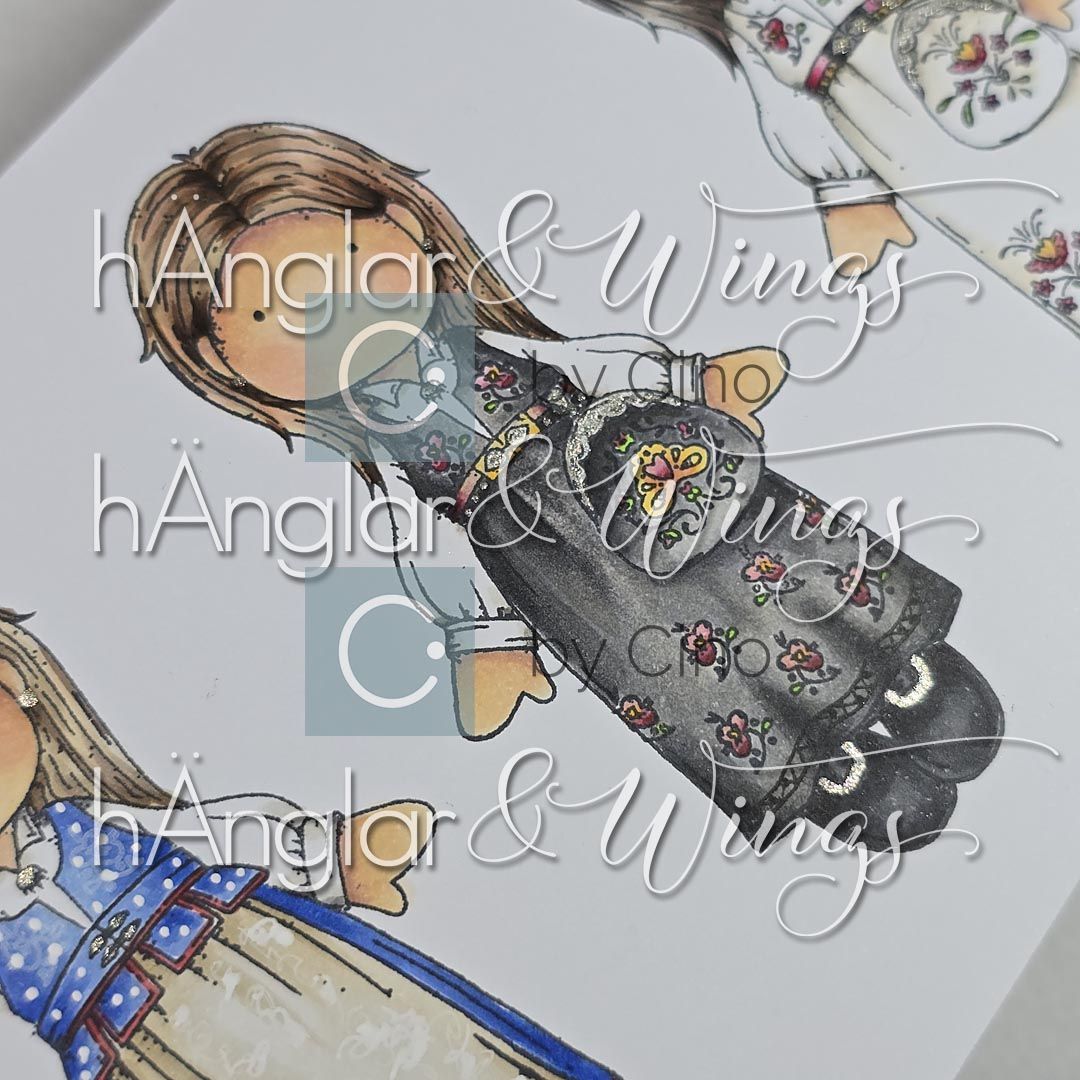 by Cino | hÄnglar & Wings - A6 Clear Stamps - Norske bunader - Bilde 8