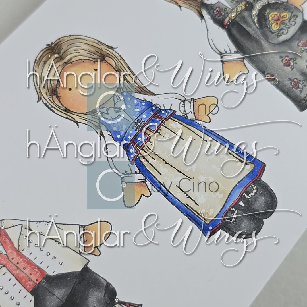 by Cino | hÄnglar & Wings - A6 Clear Stamps - Norske bunader - Bilde 7