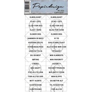 Papirdesign - Klistremerker - Kjærlighet