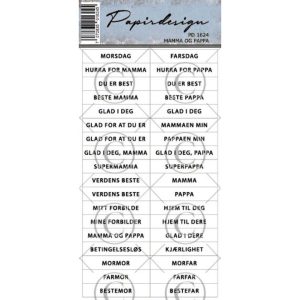 Papirdesign - Klistremerker - Mamma og pappa