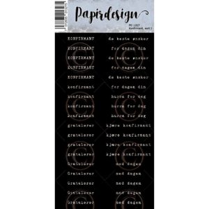 Papirdesign - Klistremerker - Konfirmant, sort 1