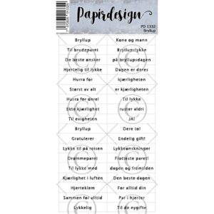 Papirdesign - Klistremerker - Bryllup