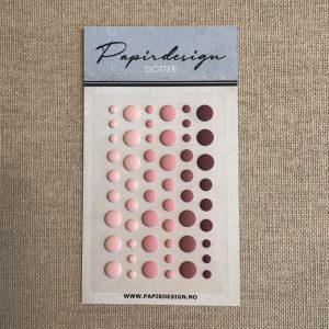 Papirdesign - Dotter: Rosa, matte