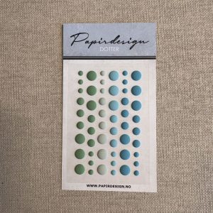 Papirdesign - Dotter: Grønn, matte