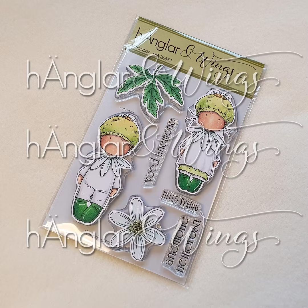 hÄnglar & Wings | A6 Clear Stamps - Vitsippor (fra vårkit 2026)