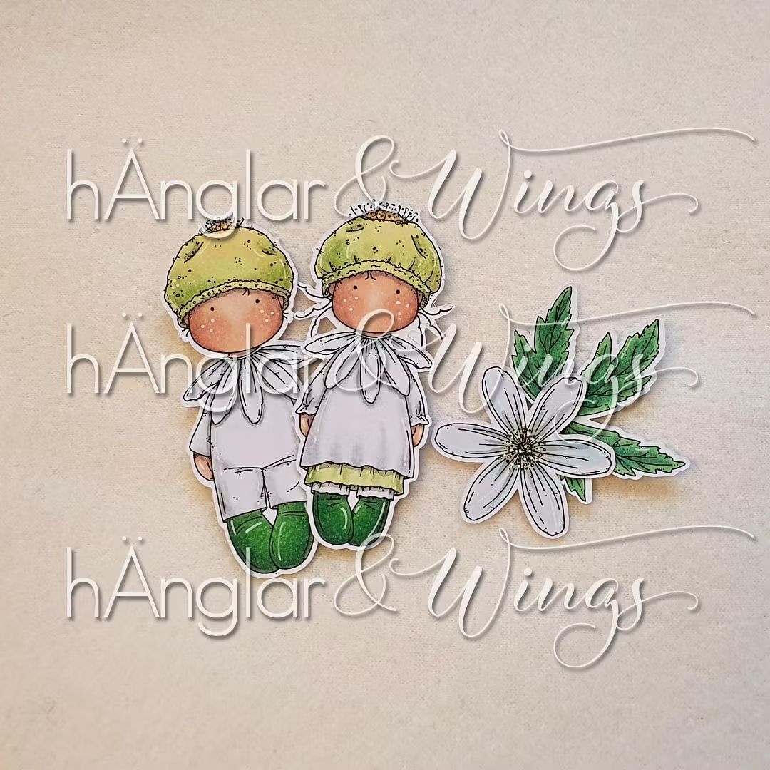 hÄnglar & Wings | A6 Clear Stamps - Vitsippor (fra vårkit 2026) - Bilde 2