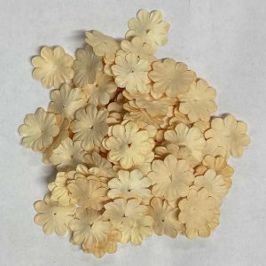 Reprint | Mini papirblomster - Creme (lys gul)