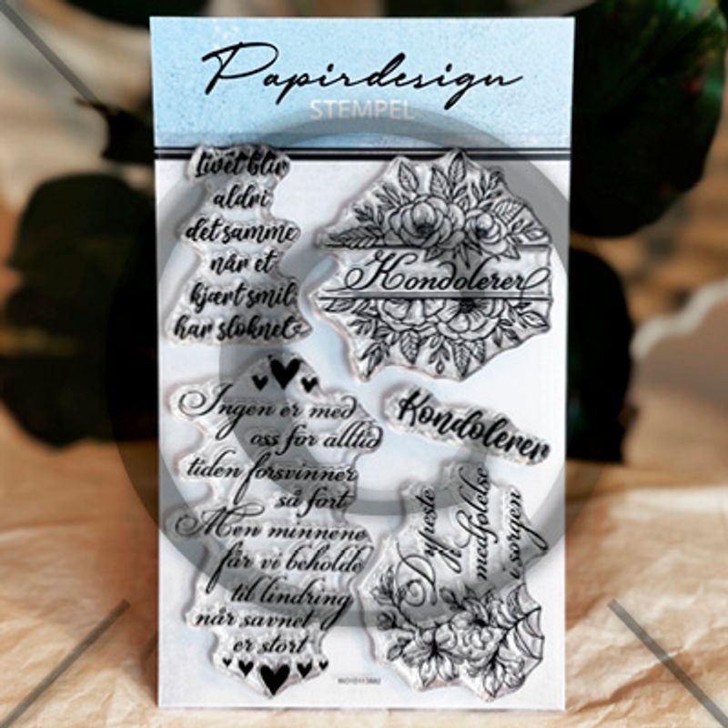 Papirdesign | Stempel - Kondolerer