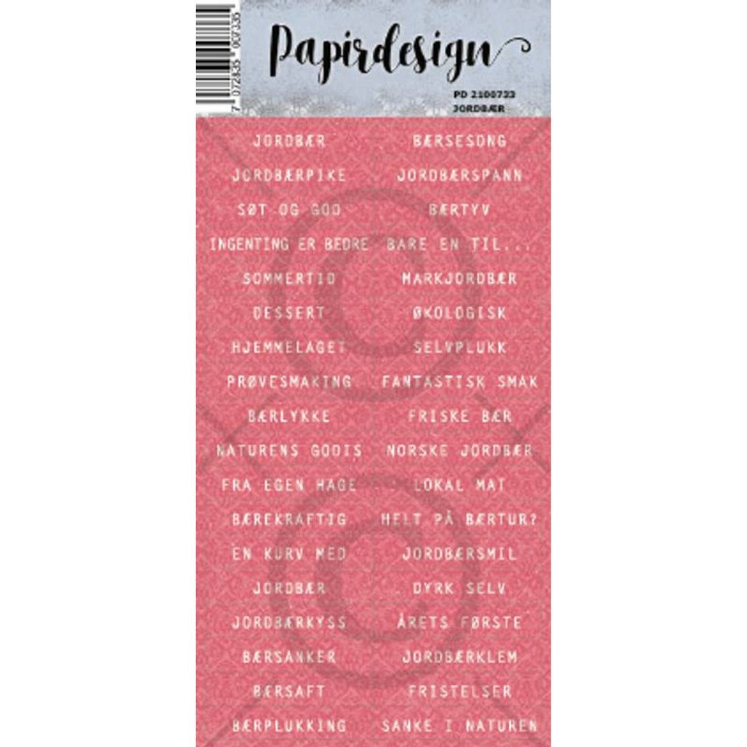 Papirdesign | Klistremerker - Jordbær