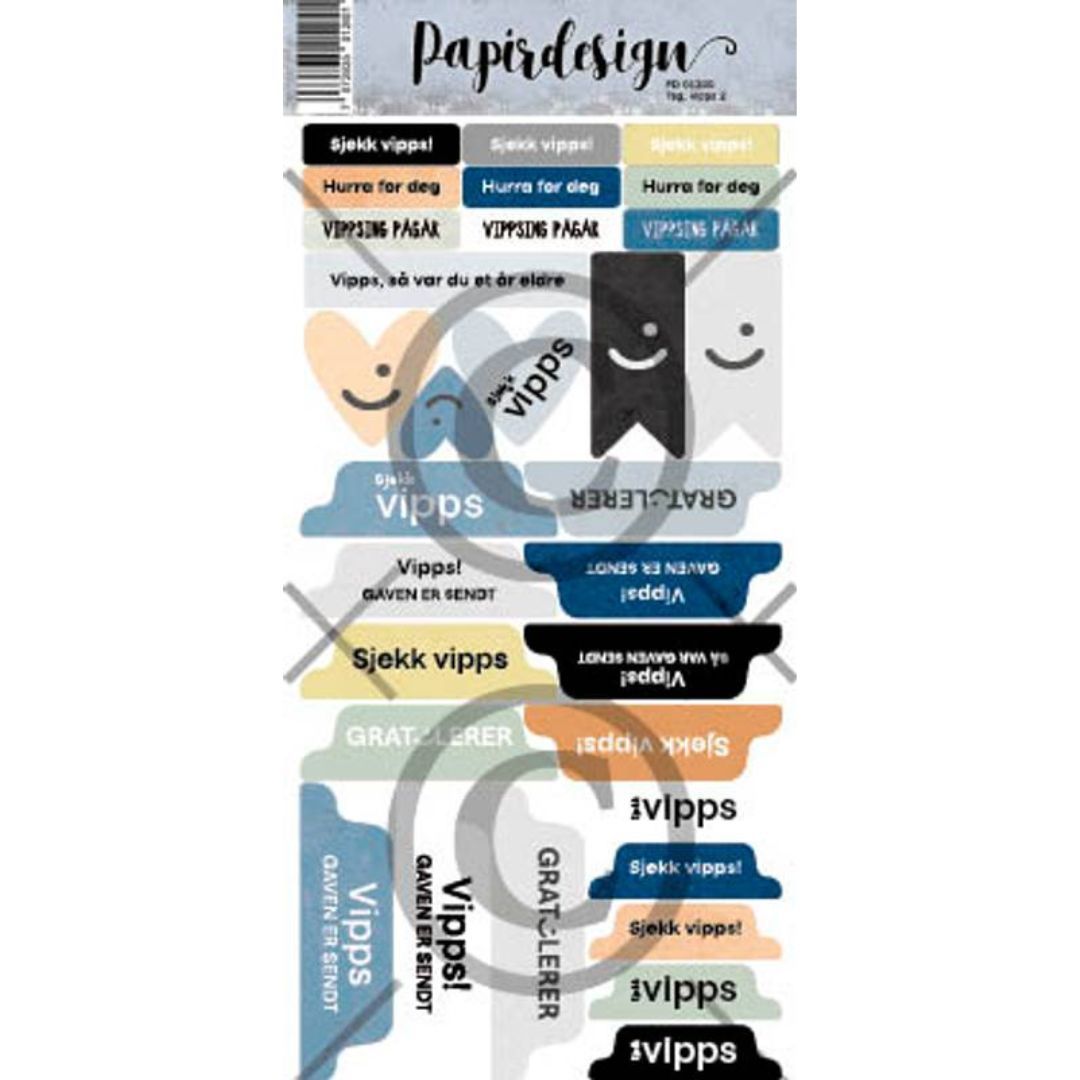 Papirdesign | Klistremerker - Tag vipps 2