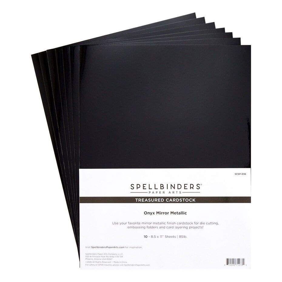Spellbinders | Treasured Cardstock - Onyx Mirror Metallic (10pk)