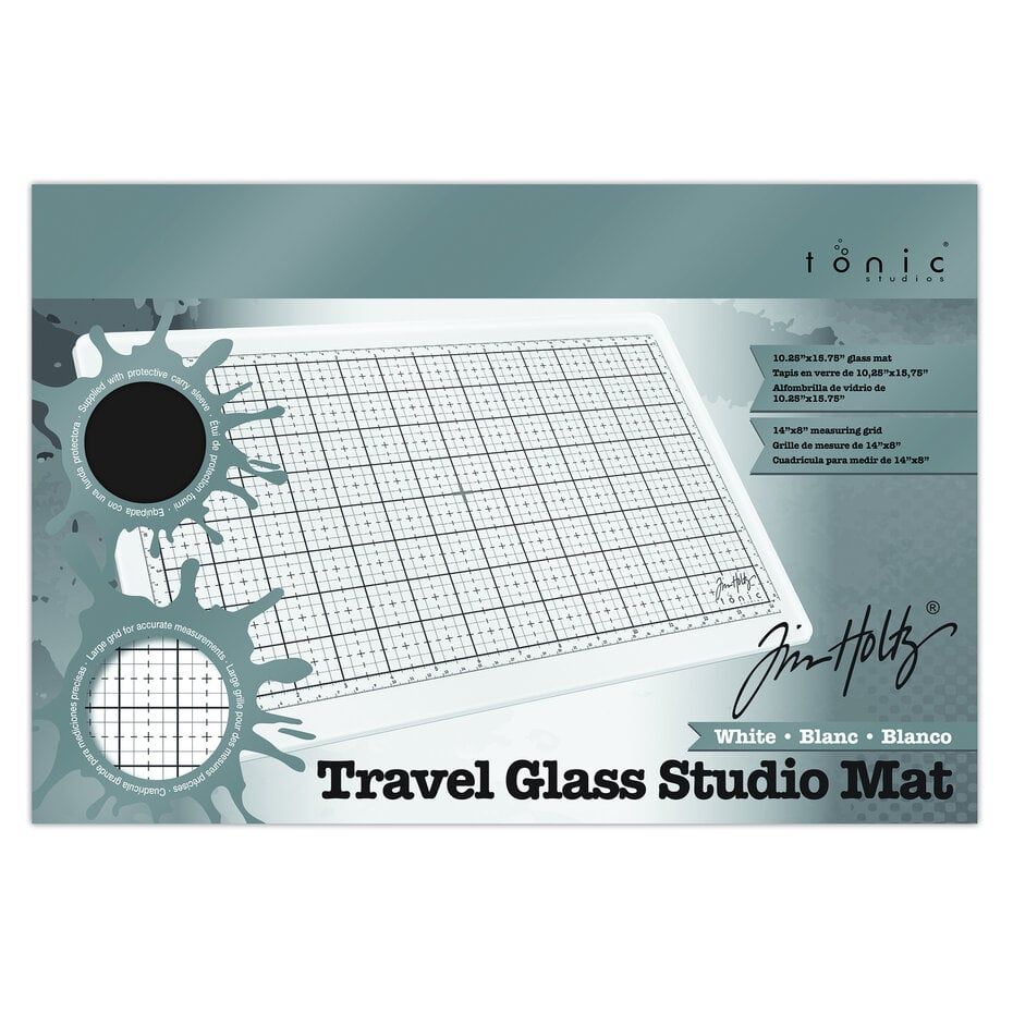 Tonic Studios | Tim Holtz - Travel Glass Studio Mat, White