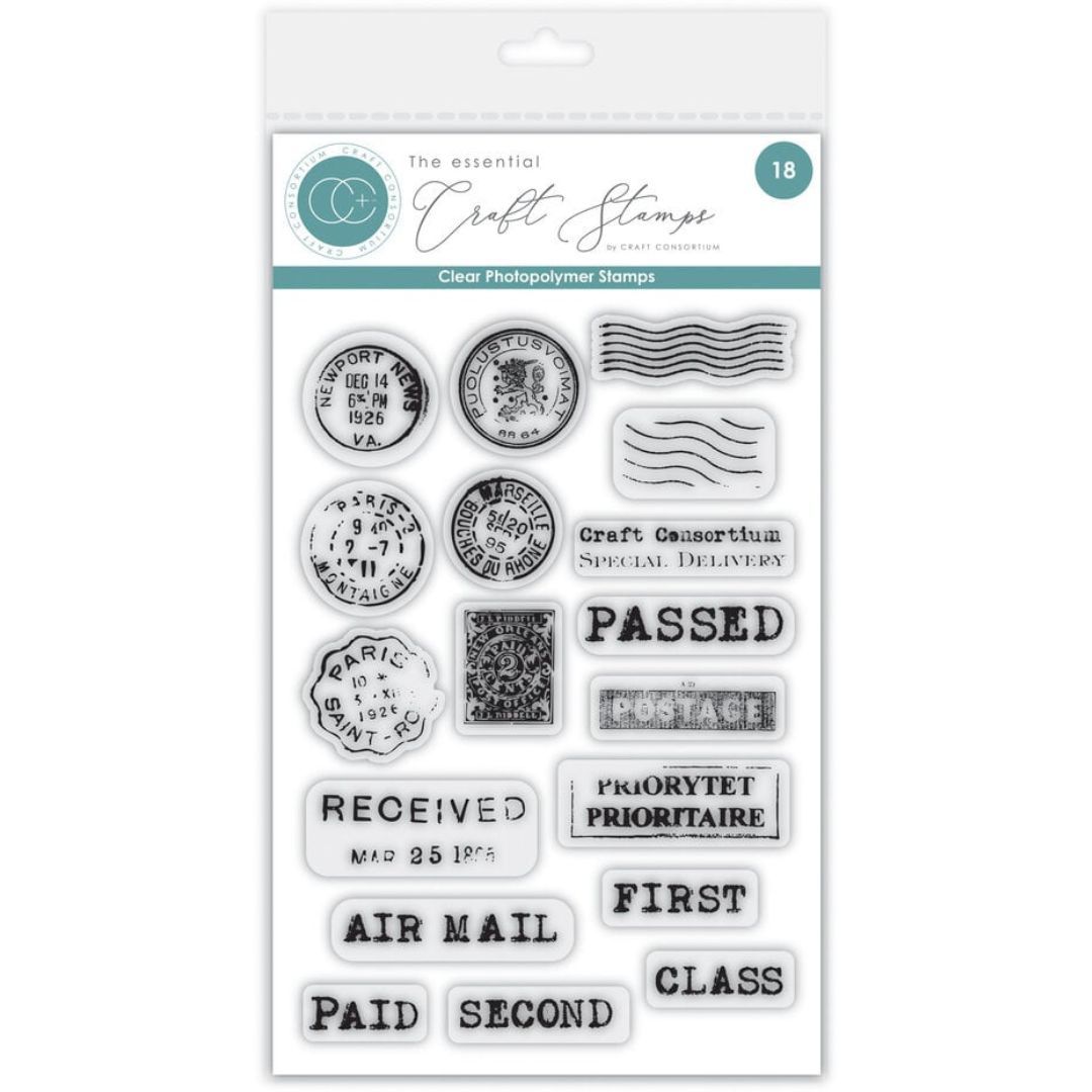 Craft Consortium | A6 Clear Stamps - Postage
