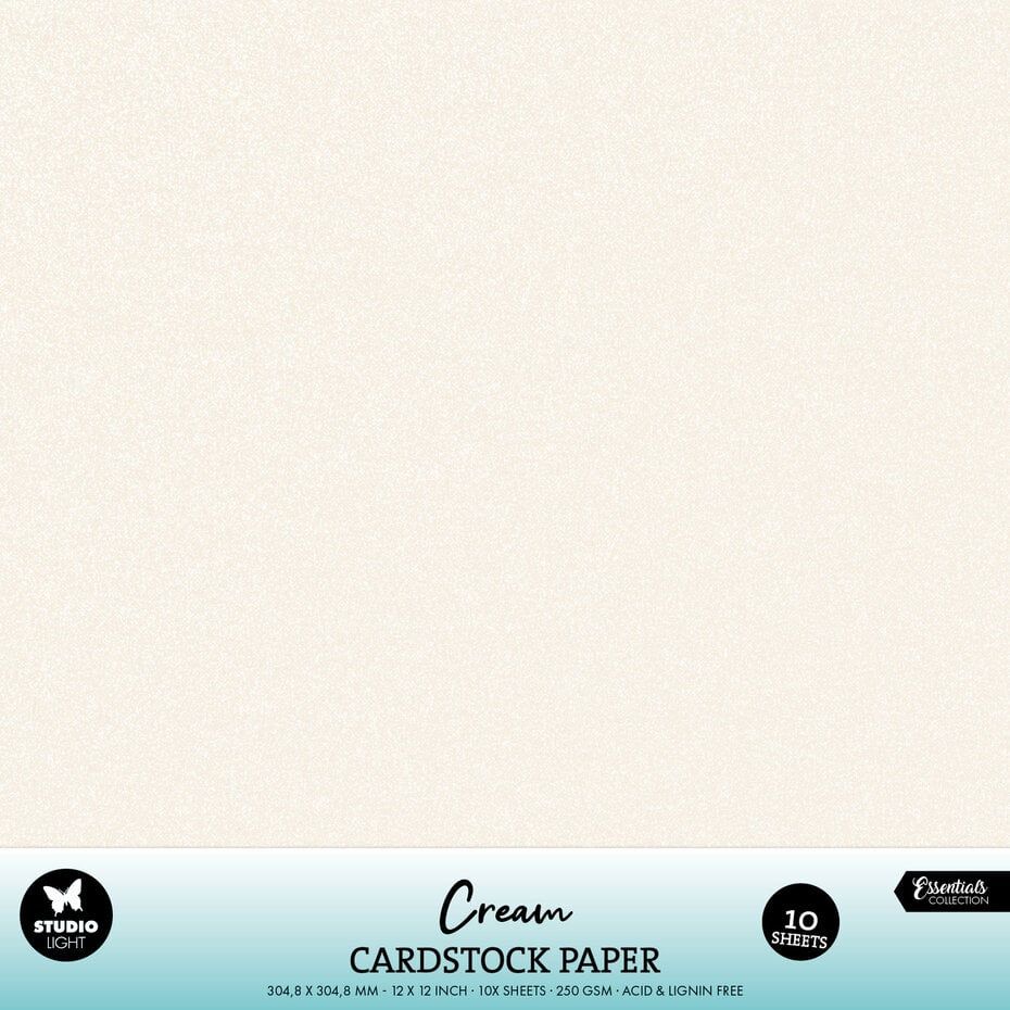 Studio Light | 12x12 Cardstock Paper Pack - Cream