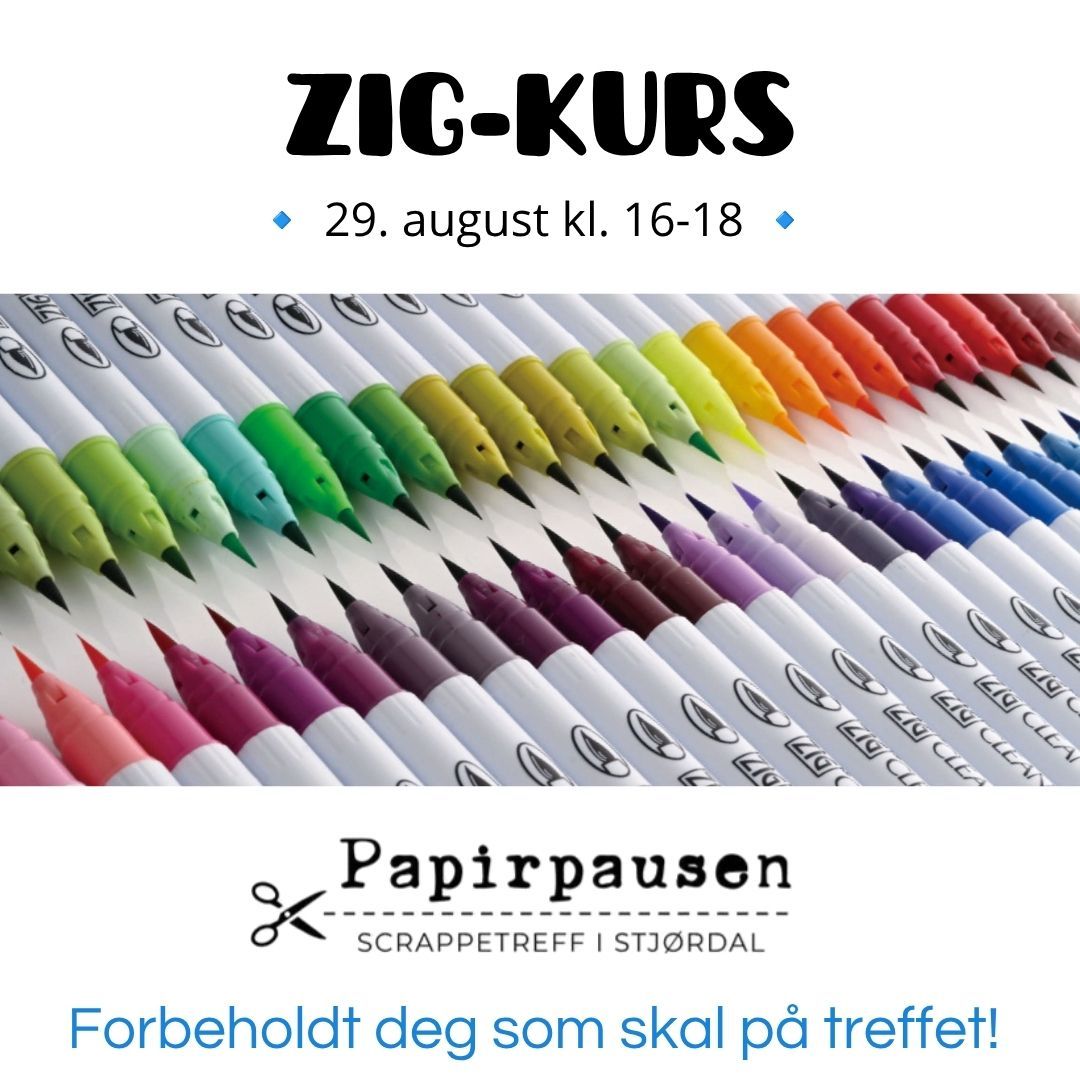 Papirpausen 2026 | ZIG-kurs lørdag 29. august kl. 16-18