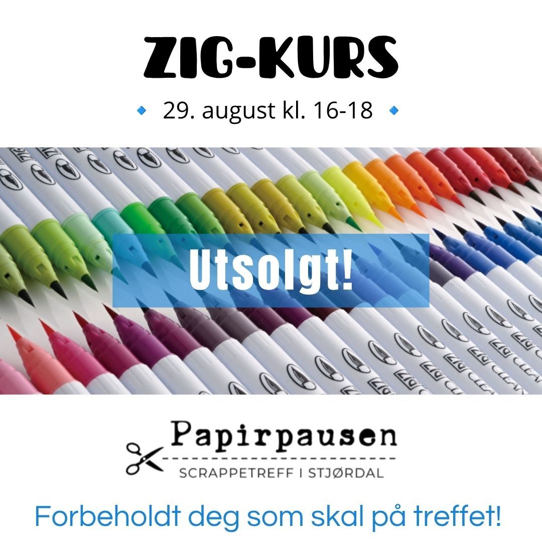 Papirpausen 2026 | ZIG-kurs lørdag 29. august kl. 16-18