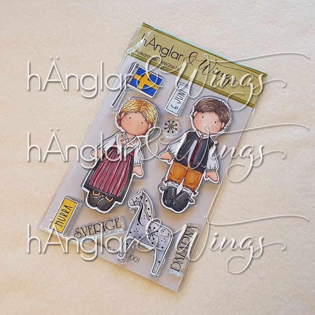 hÄnglar & Wings | A6 Clear Stamps - Folkdräkter