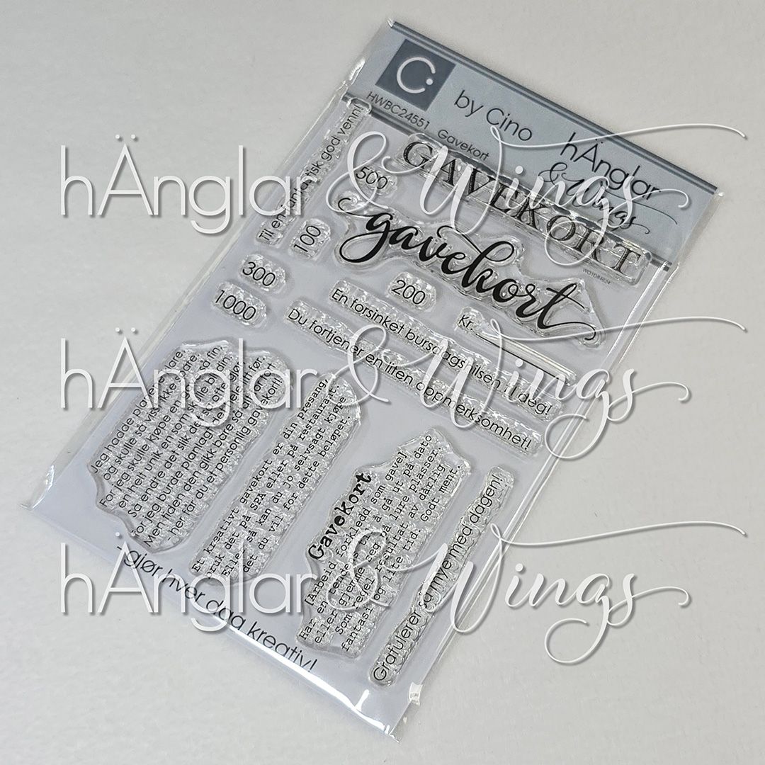 by Cino | hÄnglar & Wings | A6 Clear Stamps - Gavekort