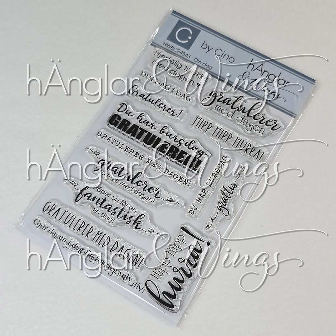 by Cino | hÄnglar & Wings | A6 Clear Stamps - Din dag