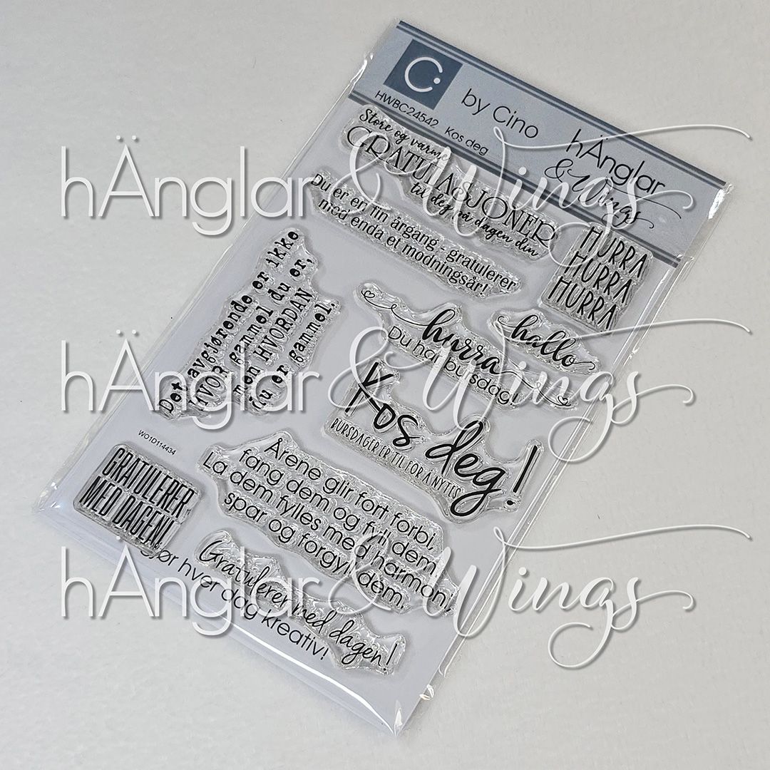 by Cino | hÄnglar & Wings | A6 Clear Stamps - Kos deg