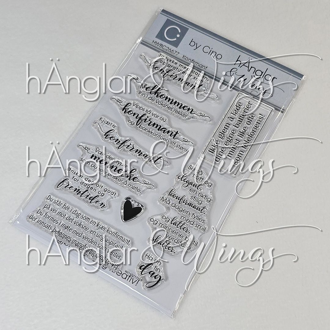 by Cino | hÄnglar & Wings | A6 Clear Stamps - Konfirmant